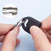 WADORN 8Pcs 4 Styles Titanium Alloy Split Key Rings FIND-WR0010-05A-4