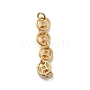 Brass 4 Coins Links Connector Charms KK-K378-68G-1