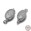 Anti-Tarnish Rhodium Plated 925 Sterling Silver Box Clasps STER-L057-011P-1