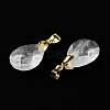 Natural Quartz Crystal Pendants G-Q005-02G-08-3