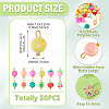 50Pcs Fruits Theme Handmade Polymer Clay Pendants CLAY-TA0007-08-4
