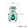 Alloy Emerald Rhinestone Insect Brooch PW-WG853DD-01-2