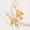 Fashionable Brass Coin Flat Round Hoop Earrings FC9615-5