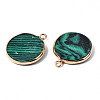 Synthetic Malachite Pendants G-Q998-010E-1-3