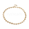 Enamel Daisy Link Chain Necklace NJEW-P220-01G-04-1