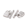 Rack Plating Brass Toggle Clasps ZIRC-C042-12P-3