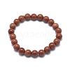 Synthetic Goldstone Beads Stretch Bracelets BJEW-G617-01B-01-2