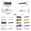 Gorgecraft 10Pcs 10 Styles Cute Cat Cellulose Acetate(Resin) Alligator Hair Clip OHAR-GF0001-20-2