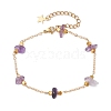 Natural Amethyst Beaded Bracelets BJEW-JB11310-01-1