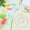 DIY Coaster Punch Needle Embroidery Starter Kits for Beginners DIY-WH20095-003B-3