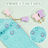  6Pcs 6 Styles Female Nurse Clothes Silicone Beads Knitting Needle Protectors/Knitting Needle Stoppers DIY-NB0010-35-5