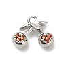 Brass Micro Pave Cubic Zirconia Pendants KK-L229-001P-02-1