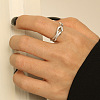 Knot 925 Sterling Silver Micro Pave Clear Cubic Zirconia Finger Rings for Women FS-WG39CEA-01-2