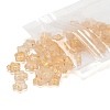 Spray Painted Transparent Glass Beads GLAA-FS0001-01B-2