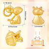 SUNNYCLUE 20Pcs Matte Style Alloy Rabbit Charms FIND-SC0003-87-2