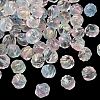 Two-tone Transparent Glass Beads GLAA-H041-02H-1