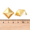 Rhombus 304 Stainless Steel Stud Earrings for Women EJEW-A125-74G-5