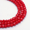 Opaque Solid Glass Bead Strands GLAA-R166-3mm-02E-1