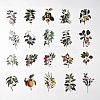 Plant Theme Waterproof Self Adhesive Stamping Stickers Sets X-DIY-WH0163-08B-1