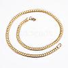 304 Stainless Steel Chain Necklaces NJEW-H445-25G-1