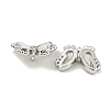 Brass Pave Clear Cubic Zirconia Butterfly Connector Charms with Sea Shell KK-Q820-13P-2