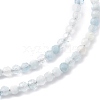 Natural Aquamarine Beaded Necklaces NJEW-JN02990-01-3