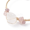 Natural Crystal & Mixed Stone Beads Wrap Cuff Bangle BJEW-JB07262-5
