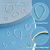   90Pcs 12 Style Teardrop Brass Linking Rings KK-PH0009-91-4