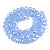 Electroplate Glass Beads Strands EGLA-A044-J8mm-B03-3