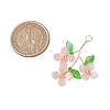 Plastic with Acrylic & Copper Wire Pendants PALLOY-JF03601-04-2