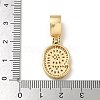 Brass Clear Cubic Zirconia European Dangle Charms KK-R003-01G-09-4