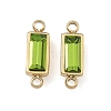 Birthstone 304 Stainless Steel Rhinestone Connector Charms STAS-L022-576G-01-1