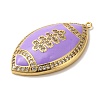 Rack Plating Brass Enamel with Cubic Zirconia Pendant KK-A229-32G-01-2