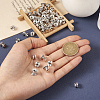 60Pcs 4 Styles Tibetan Style Alloy Bead Caps FIND-TA0002-98-6
