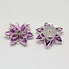 Acrylic Rhinestone Flower Flat Back Cabochons GACR-R016-04-2