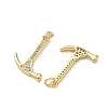 Brass Micro Pave Clear Cubic Zirconia Pendants KK-F930-26C-G-2