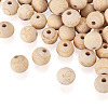 100Pcs 10 Style Unfinished Natural Wood European Beads WOOD-TA0001-55-3