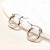 Tarnish Resistant 304 Stainless Steel Hoop Earrings EJEW-F105-36P-5