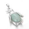 Natural Green Aventurine Pendants G-L512-A11-2