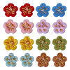 14Pcs 7 Colors Flower Handmade Wool Felt Ornament Accessories FIND-CA0010-13-1