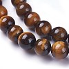 Round Tiger Eye Beads Strands X-Z0RQT012-3