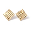 Ion Plating(IP) 304 Stainless Steel Rhombus Stud Earrings for Women EJEW-E199-02G-1
