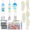 DIY Wood & Aluminium Round Tube Wind Chime Making Kits DIY-WH20038-010-1