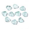 Transparent Spray Painted Glass Beads GGLA-S054-012E-02-1