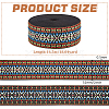 16.5M Ethnic Style Polyester Jacquard Stripe Ribbons SRIB-WH0011-155A-2