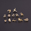 20G Titanium Steel Cubic Zirconia L-Shaped Nose Rings WG80602-20-2