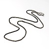 Brass Twisted Chains Curb Chain Necklaces MAK-J009-50-2