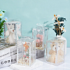 Folding Heart Print Transparent PVC Gift Packing Boxes CON-WH0085-192B-02-4