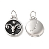 304 Stainless Steel Enamel Pendants STAS-A080-43P-03-1