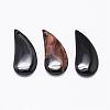 Natural Black Agate Agate Pendants G-K178-16C-1